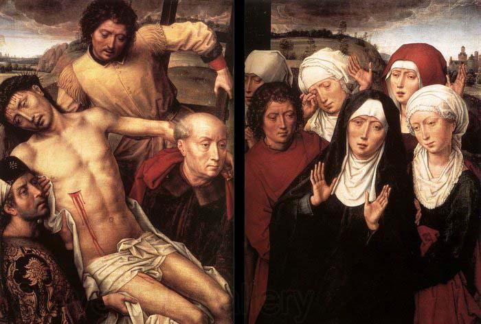 MEMLING, Hans Diptych with the Deposition Spain oil painting art